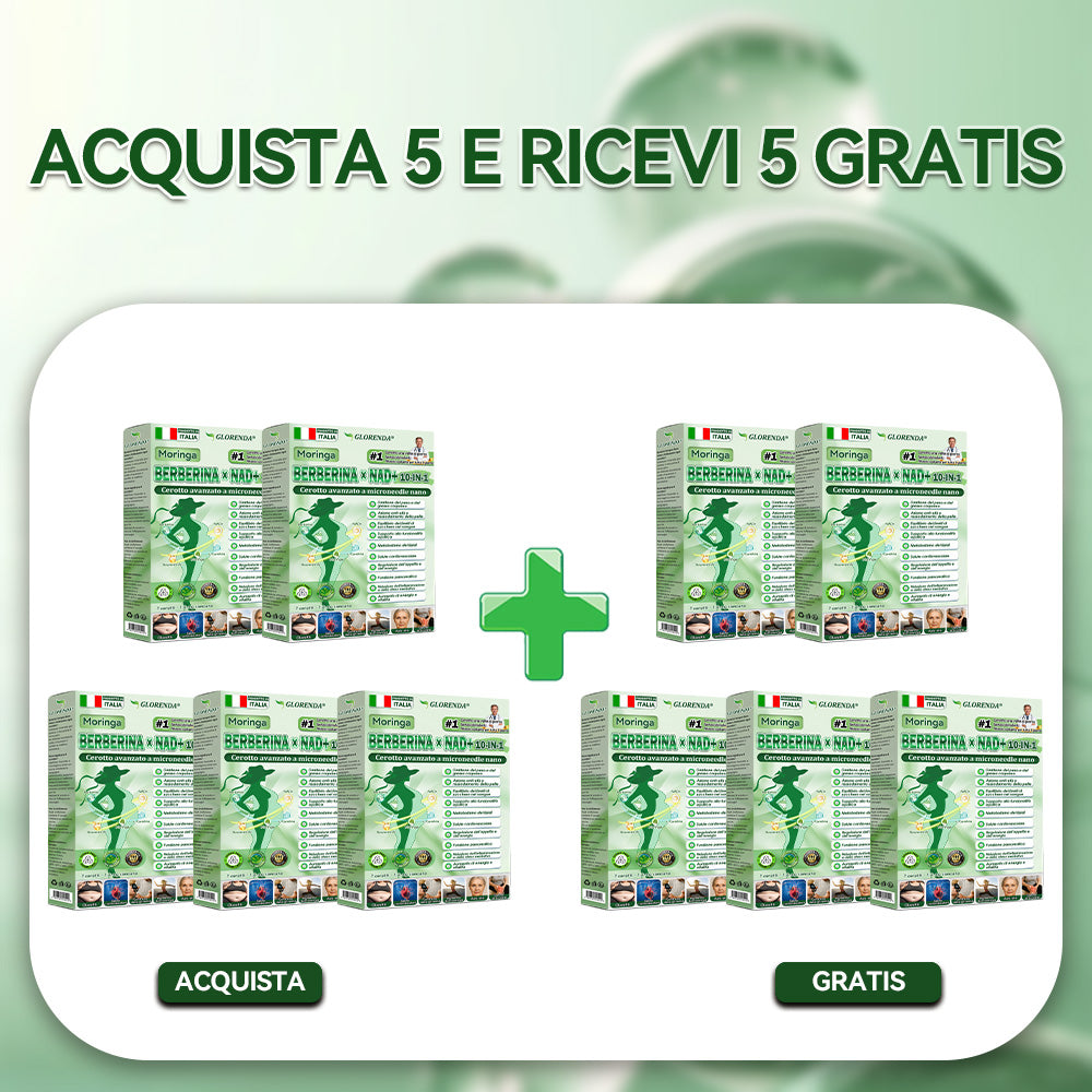 𝐎𝐟𝐟𝐢𝐜𝐢𝐚𝐥 𝐒𝐭𝐨𝐫𝐞 | 🔥 Più di 10 scatole! Sconto del 30%! Il patch GLORENDA® Moringa · Berberina × NAD+ 10-in-1, testato e sicuro, supporta il peso, la glicemia, la digestione e l'energia con 4-6 patch per risultati duraturi!