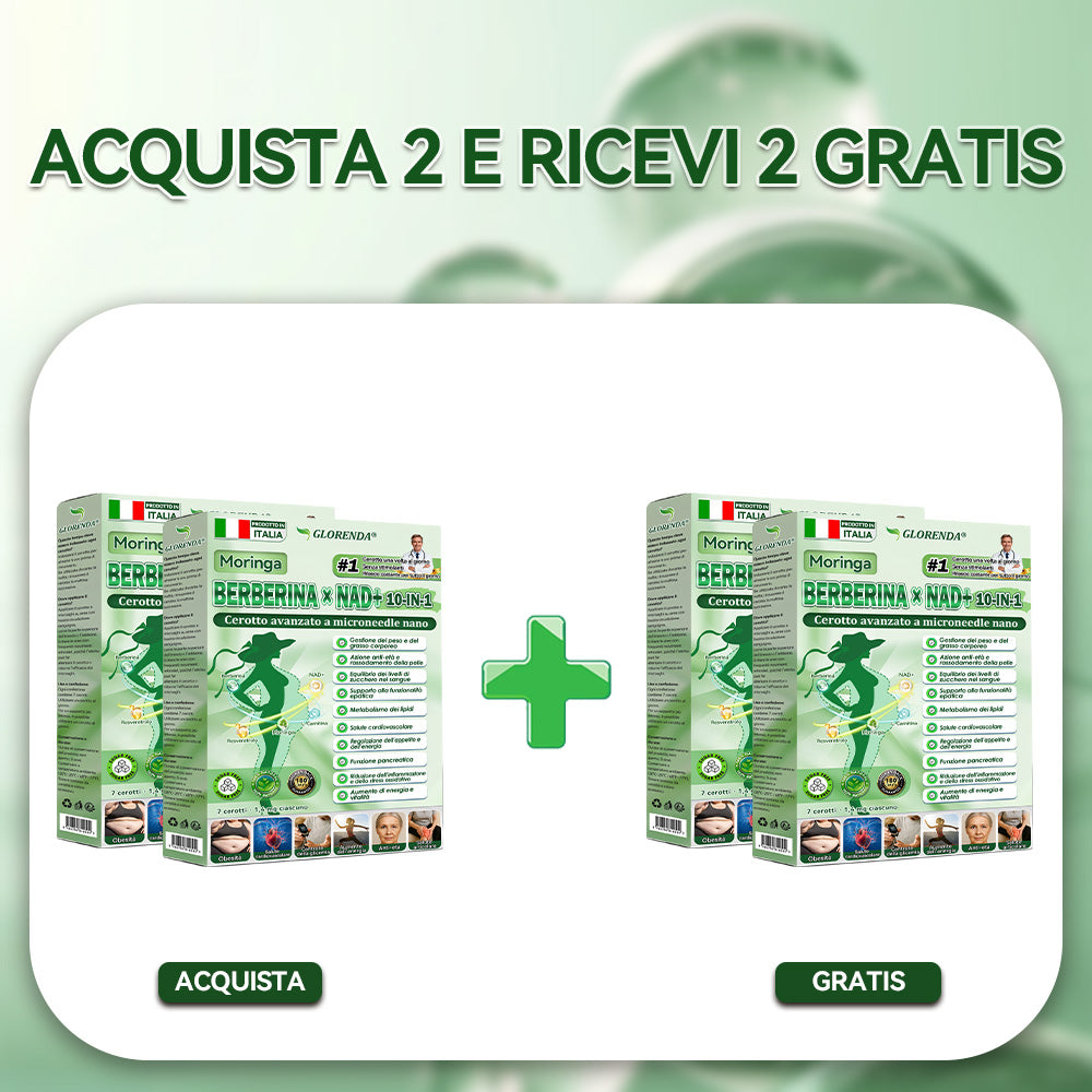 𝐎𝐟𝐟𝐢𝐜𝐢𝐚𝐥 𝐒𝐭𝐨𝐫𝐞 | 🔥 Più di 10 scatole! Sconto del 30%! Il patch GLORENDA® Moringa · Berberina × NAD+ 10-in-1, testato e sicuro, supporta il peso, la glicemia, la digestione e l'energia con 4-6 patch per risultati duraturi!